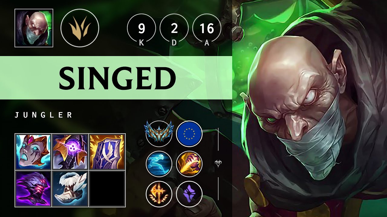 Singed Jungle vs Skarner: Rampage - EUW Challenger Patch 14.21
