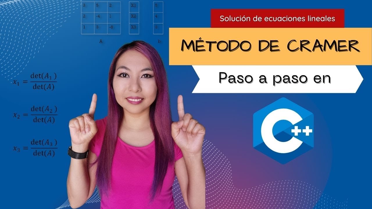 Método de Cramer paso a paso en C++