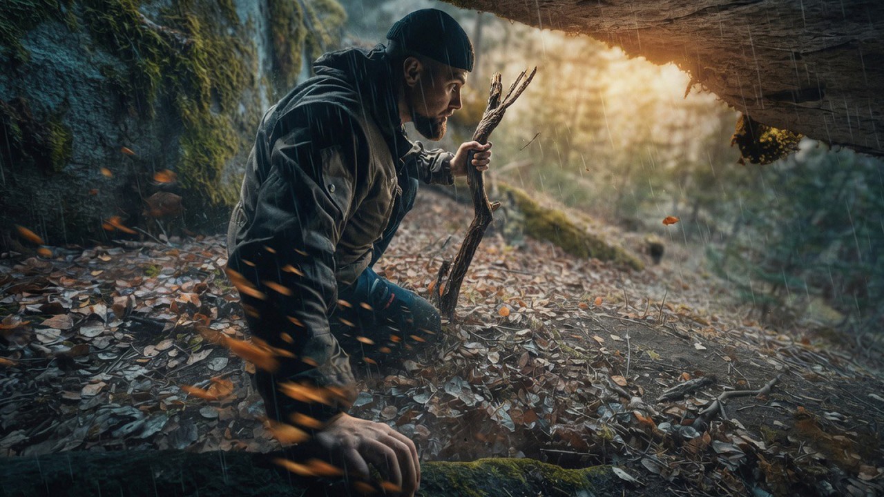 48 Hours in the Wild: Following Predator Trails to a Forest Survival Cabin