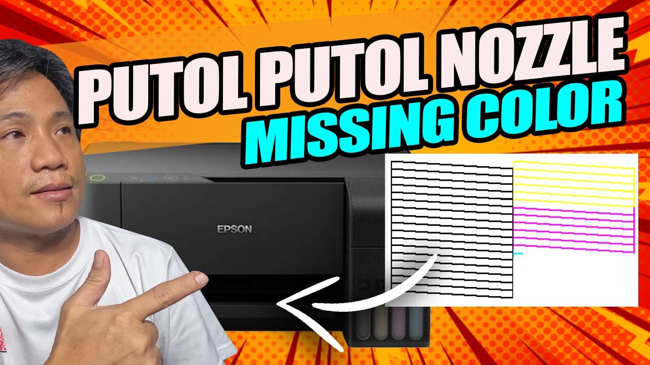 Nag head cleaning  ink plushing ayaw parin Missing Lines in Epson Nozzle Check. Epson Printer
