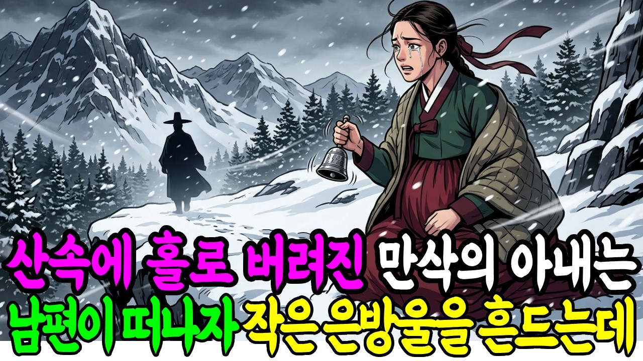 산속에 홀로 버려진 만삭의 아내는 남편이 떠나자 작은 은방울을 흔드는데..| 야담 | 설화 | 민화 | 수면동화 | 옛날이야기 |