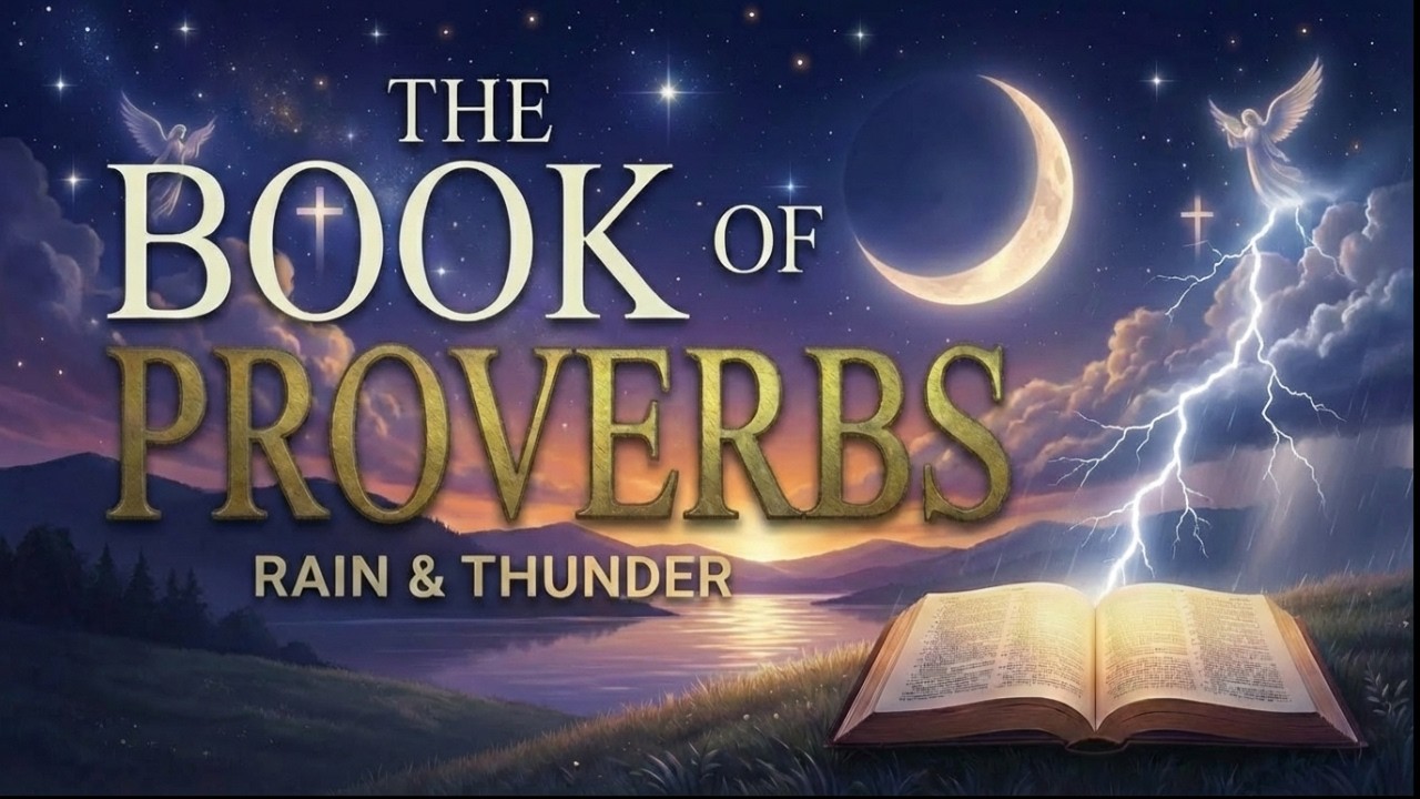 THE BOOK OF PROVERBS – FULL AUDIO BIBLE – RAIN & GENTLE THUNDER