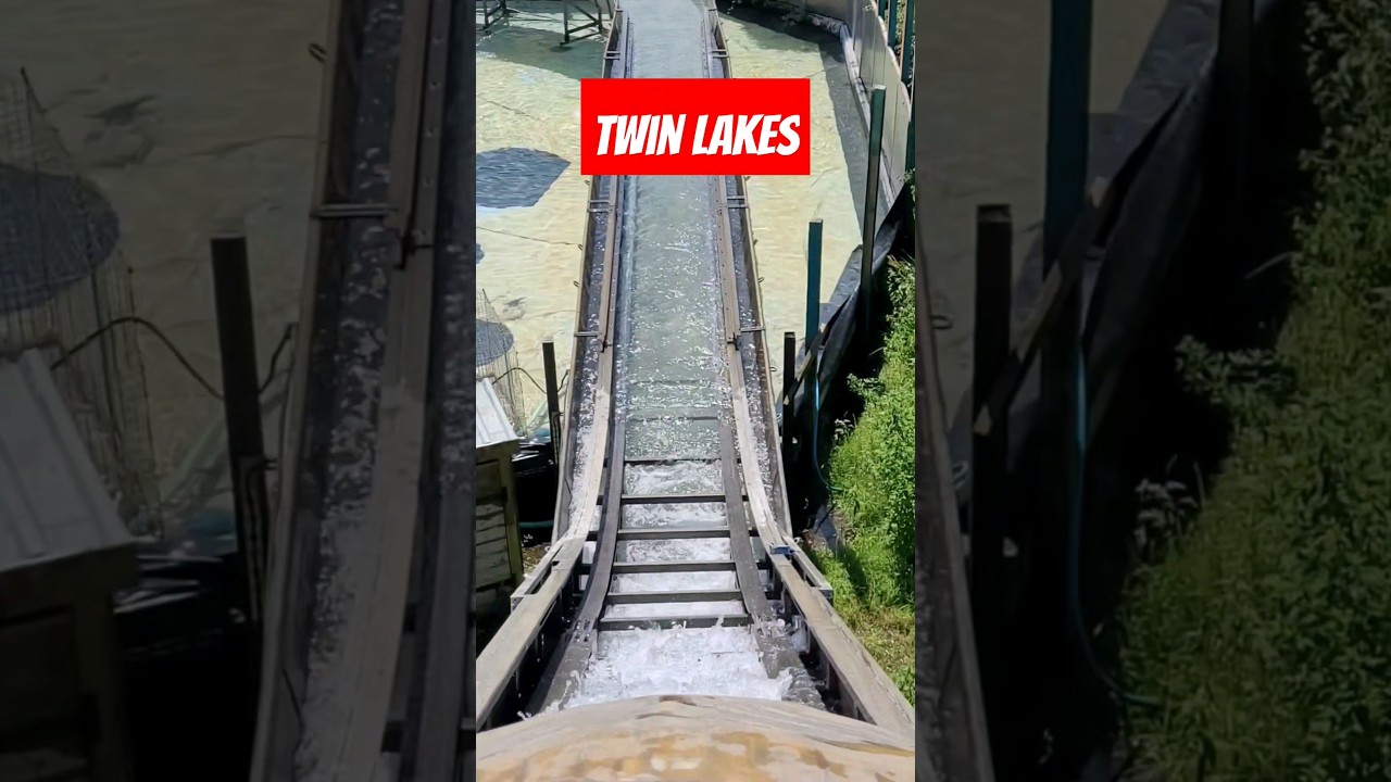 Twin Lakes DRAGON FALLS POV #twinlakes #water #logflume #ride #kids #themepark #UK #fun #wet#drop
