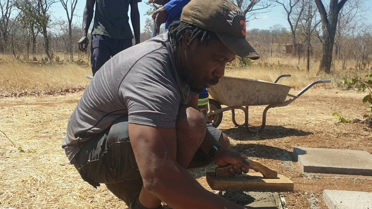 How to make concrete slabs for foot path/patio- Rural Zimbabwe 🇿🇼
