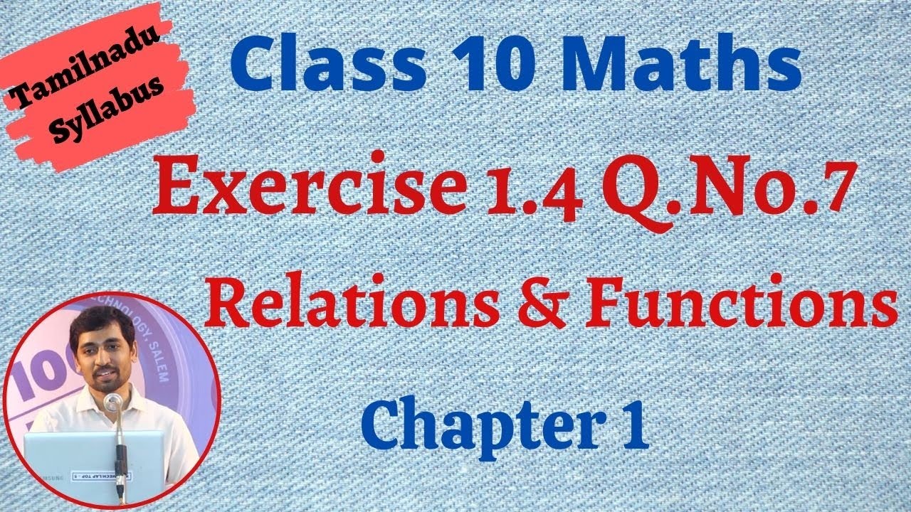 TN New Syllabus 10th Maths Relations And Functions Exercise 1.4 Sum 7