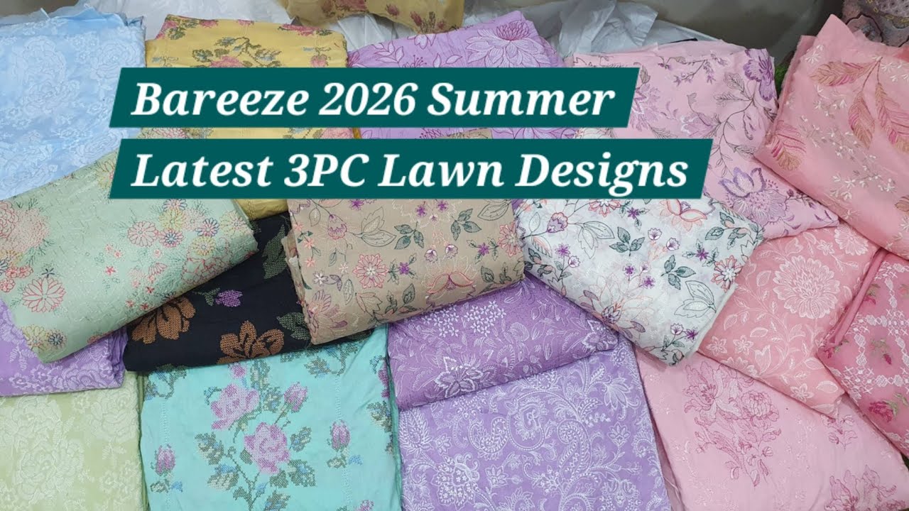 Новейшие летние платья Bareeze из ткани Lawn