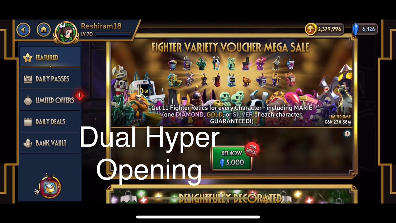 Opening the Christmas Hyper Offer on BOTH ACCOUNTS! 396+ RELICS! - Skullgirls Mobile