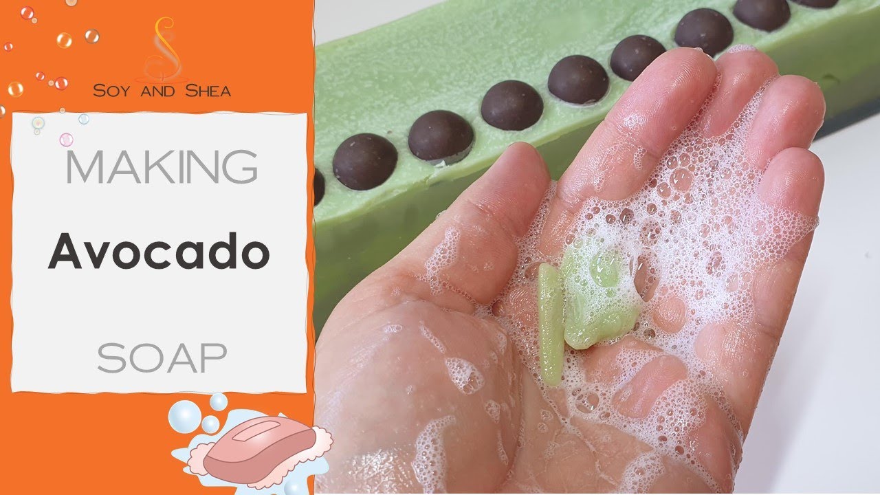 Avocado Cold Process Soap with fresh avocado & oil 🥑 | Soy and Shea