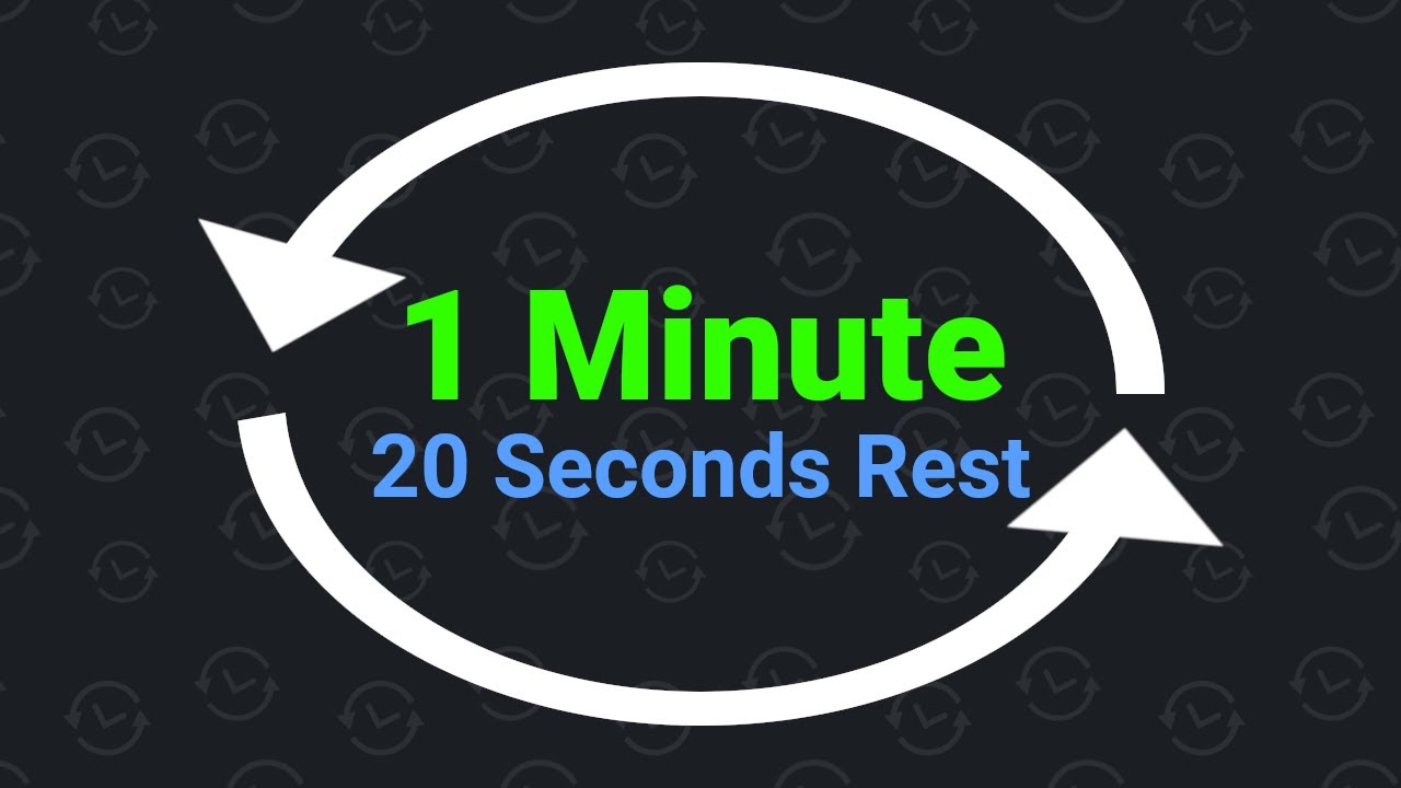 1 Minute Interval Timer with 20 Seconds Rest