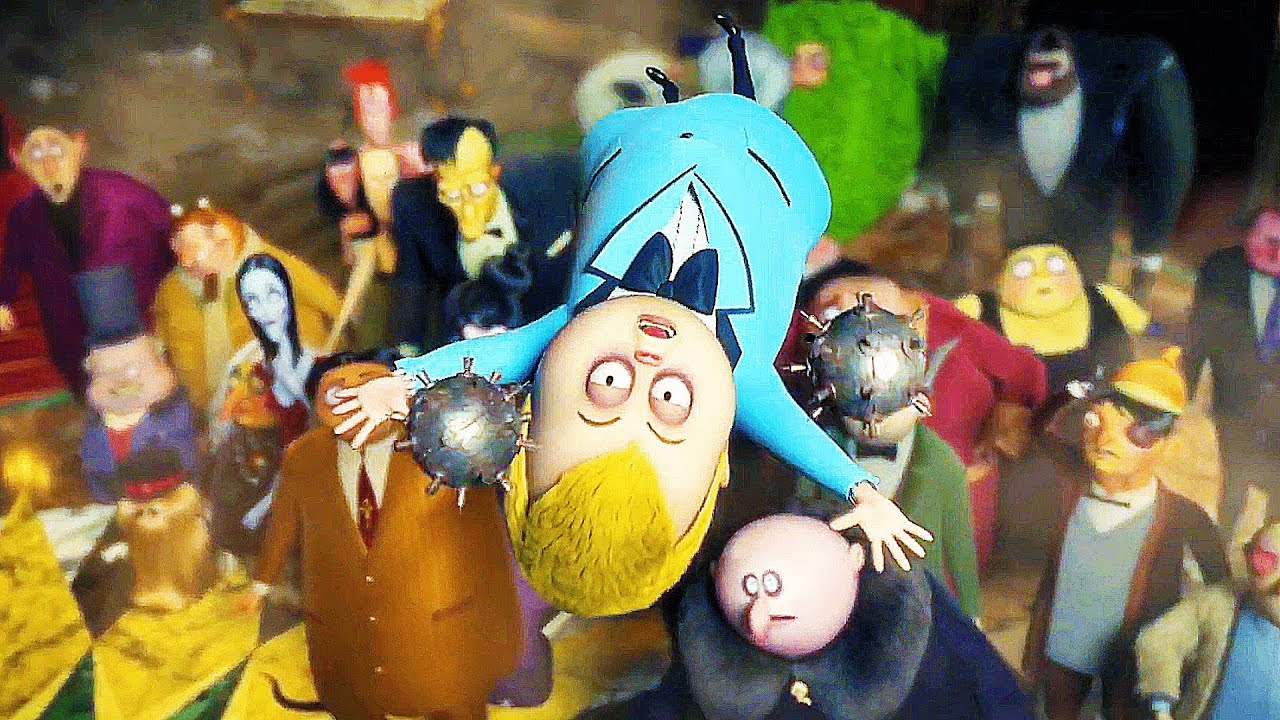 The Catapult Attack Scene | THE ADDAMS FAMILY (2019)