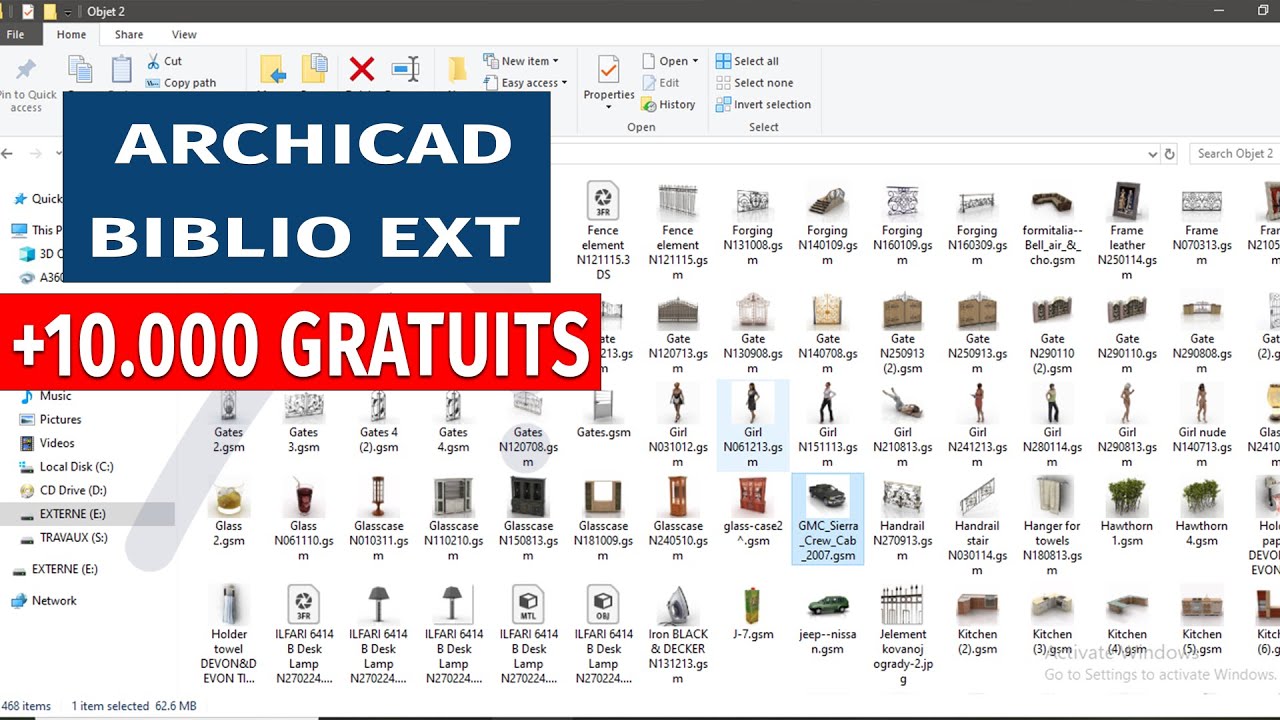 BIBLIOTHEQUE EXTERNE ARCHICAD. +10000 GRATUITS