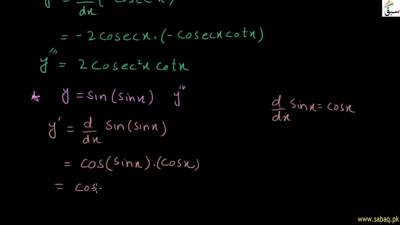 More on Introducing Higher Order Differentiation