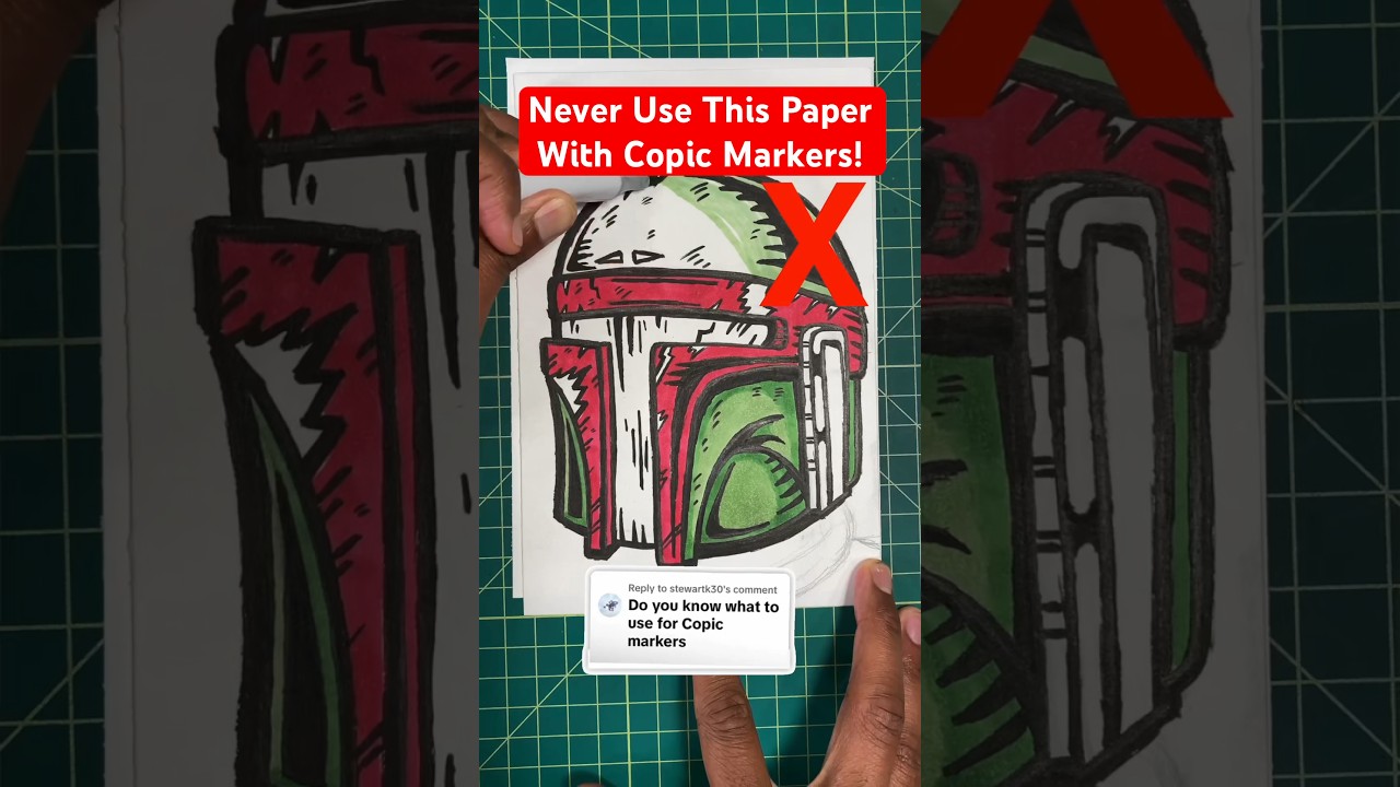 Worst Paper To Use With Copic Markers ! 😡 #art #drawing #shorts