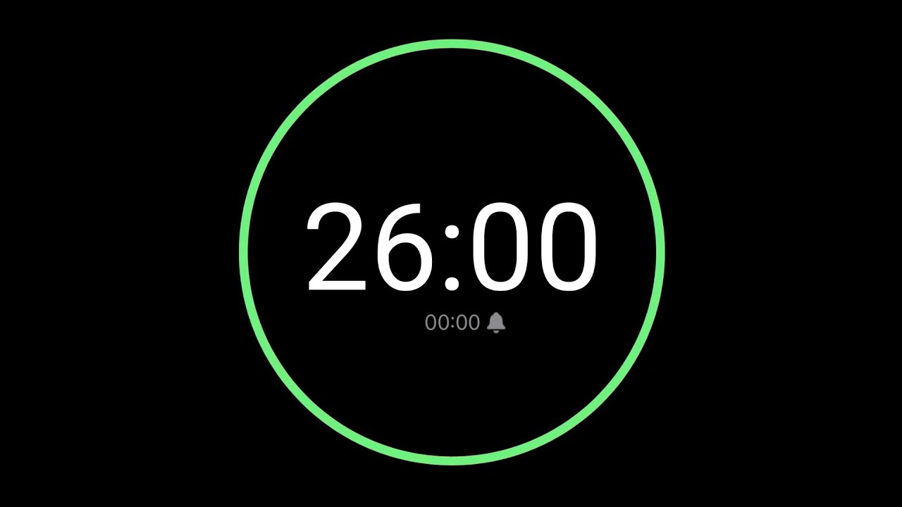 26 Minute Countdown Timer with Alarm / iPhone Timer Style