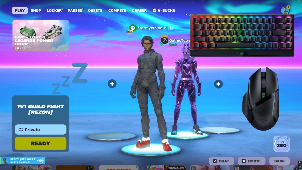 ASMR💤FORTNITE 1V1 WITH MY FRIEND @GothicTowerXI