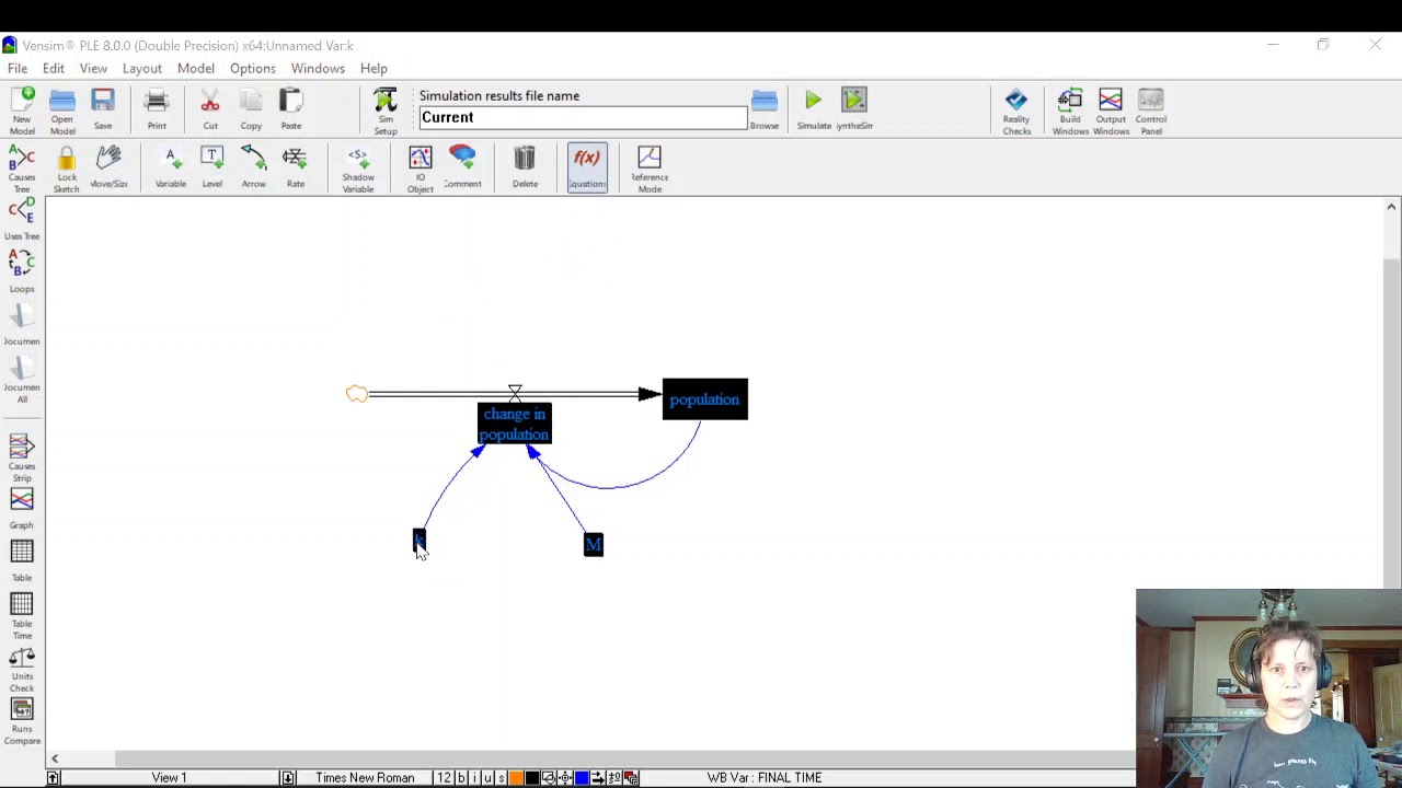 Logistic Population growth with VenSim PLE