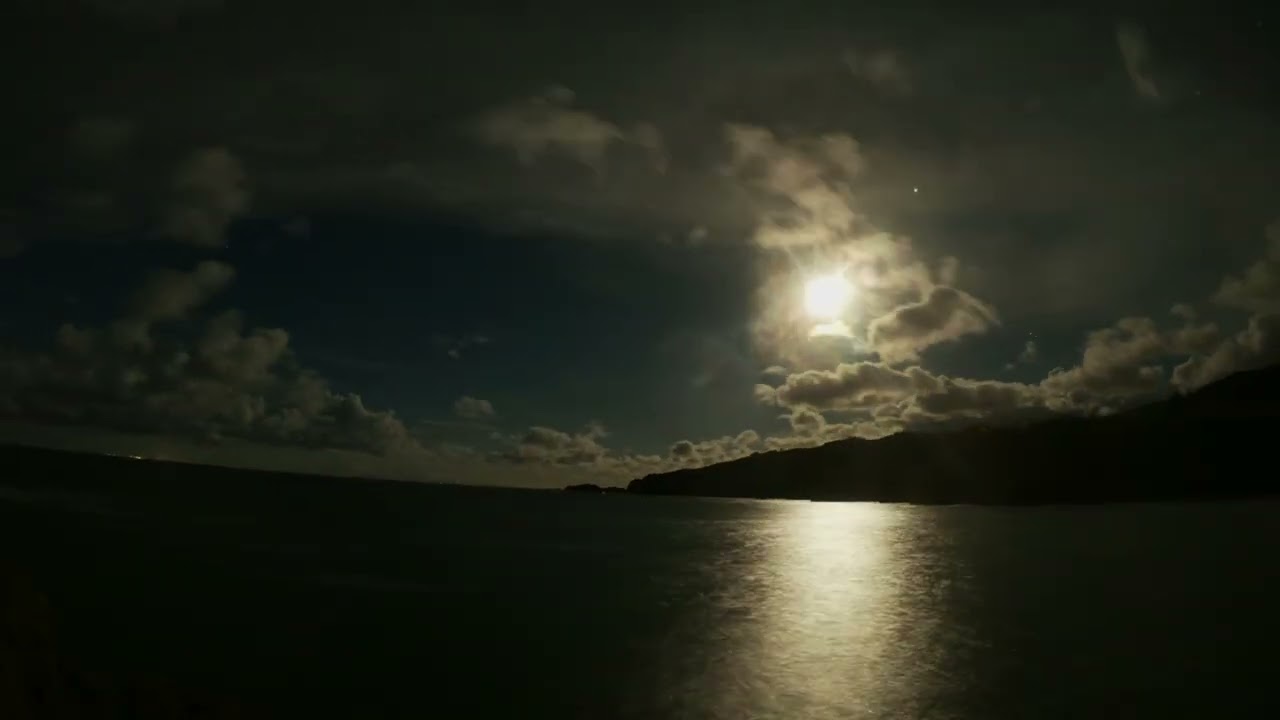 Supermoon Time-lapse Cloudscape on Ilfracombe Coast