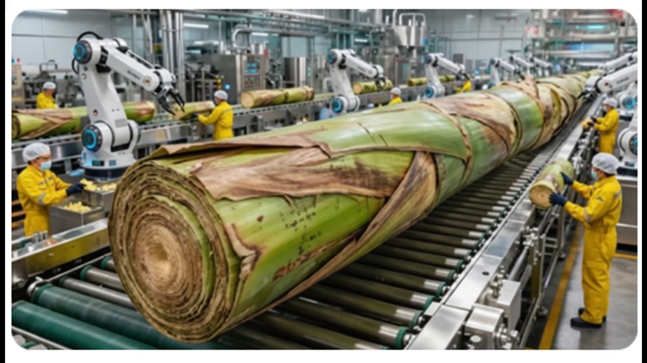 Inside a Banana Stem Factory: Transforming Waste into Fiber and Fertilizer