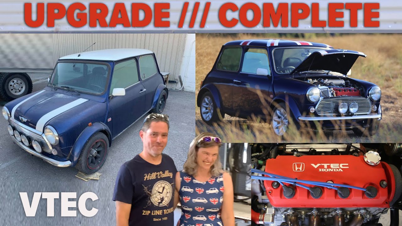 UPGRADE COMPLETE-  Happy customers pick up their restored Super Cooper Sport Mini