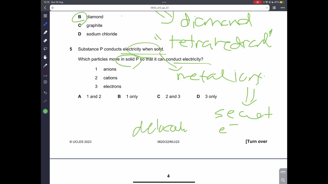 IGCSE Chemistry May/June 2023 Paper 22  Solved (0620/22/M/J/23)
