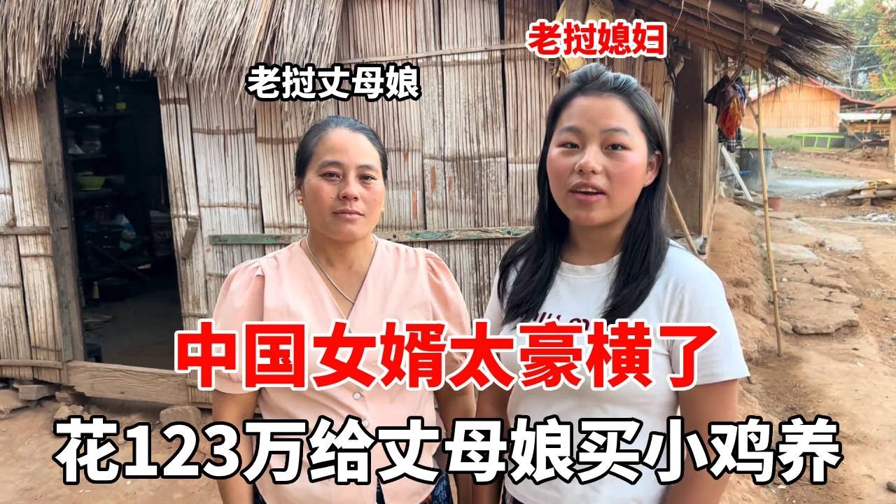 中国女婿太豪横了，花123万给丈母娘买小鸡养，丈母娘直夸好女婿！【老挝媳妇杨芭菇】