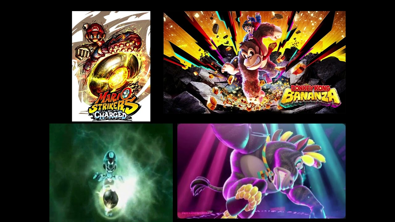 Donkey Kong Bananza and Mario Strikers Charged Mashup - Luigi's Zebra Bananza