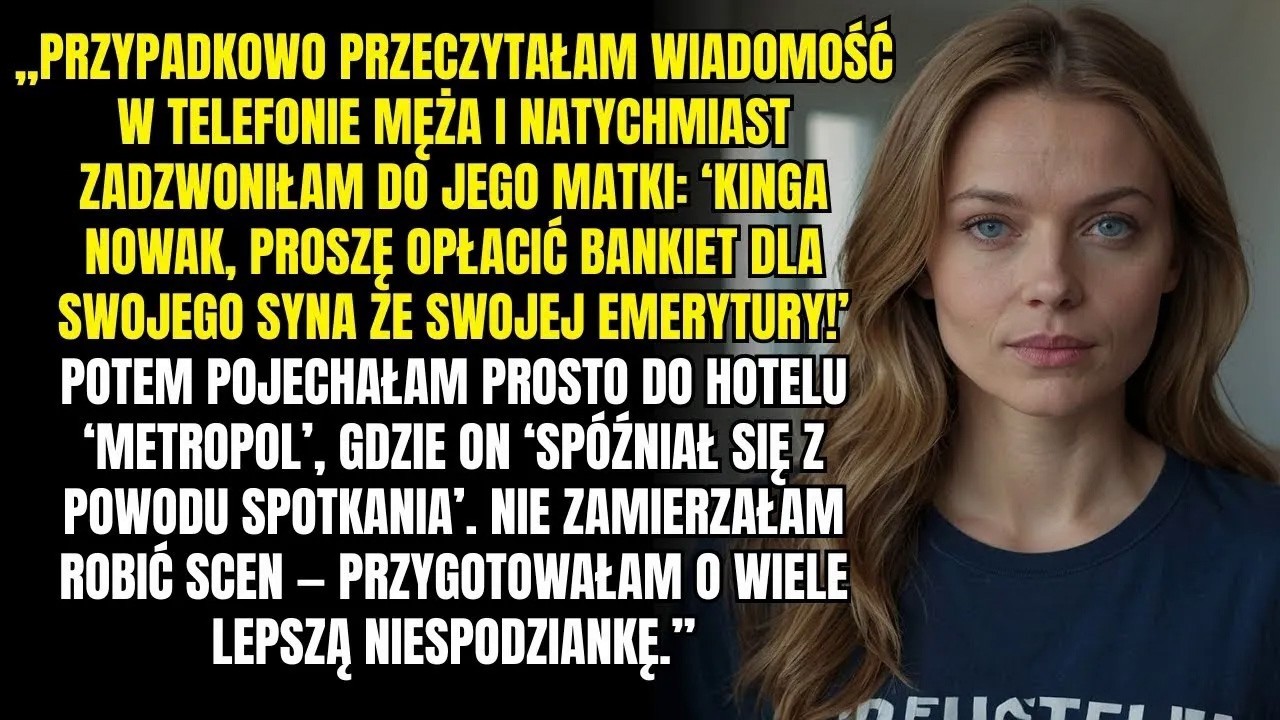 „Kinga Nowak, proszę opłacić bankiet dla swojego syna ze swojej emerytury!” — powiedziałam do mojej