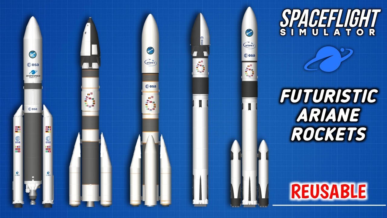 How To Build ESA All Ariane 6 Rockets In Spaceflight Simulator | Reusable Spacecraft & Rocket