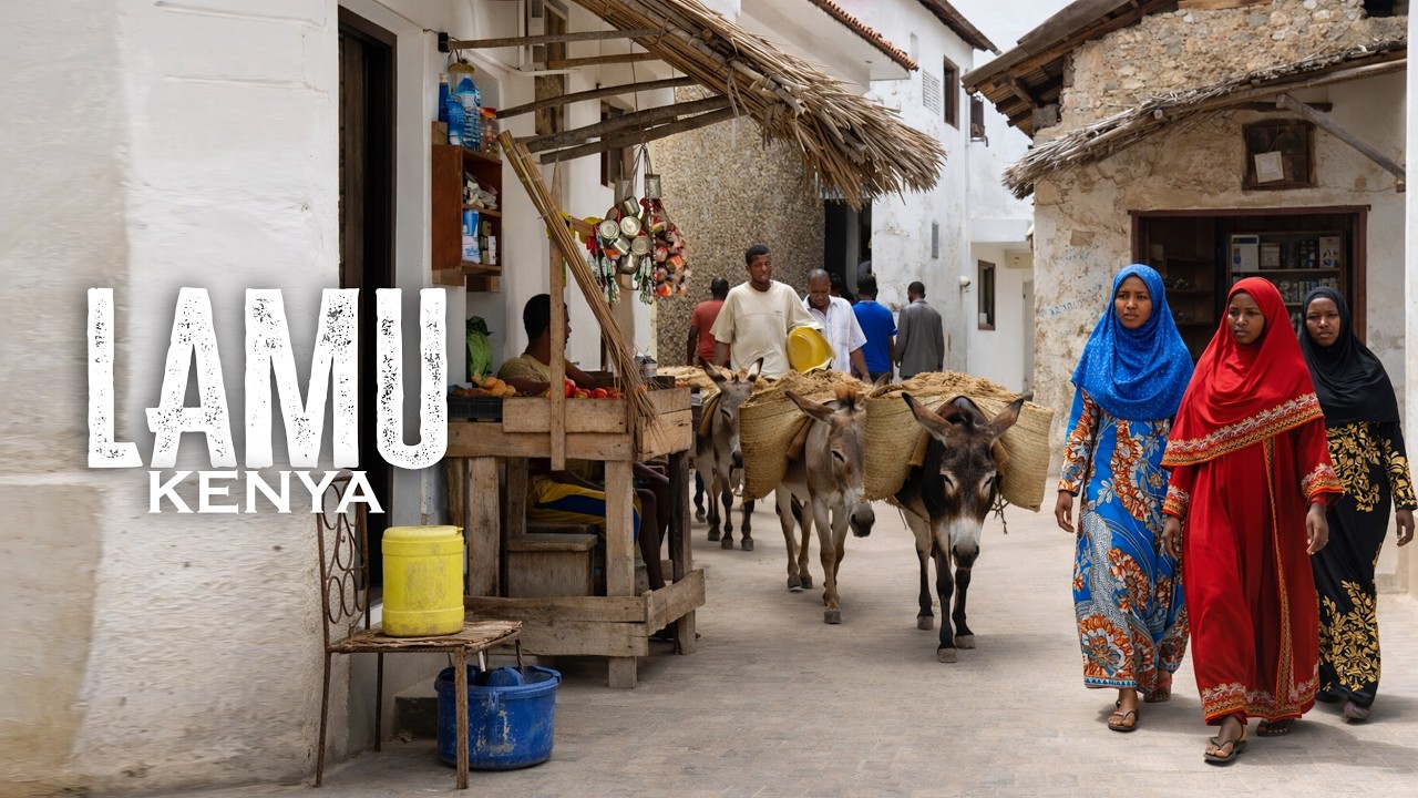 Остров без автомобилей, только ослы и лодки. ЛАМУ - КЕНИЯ