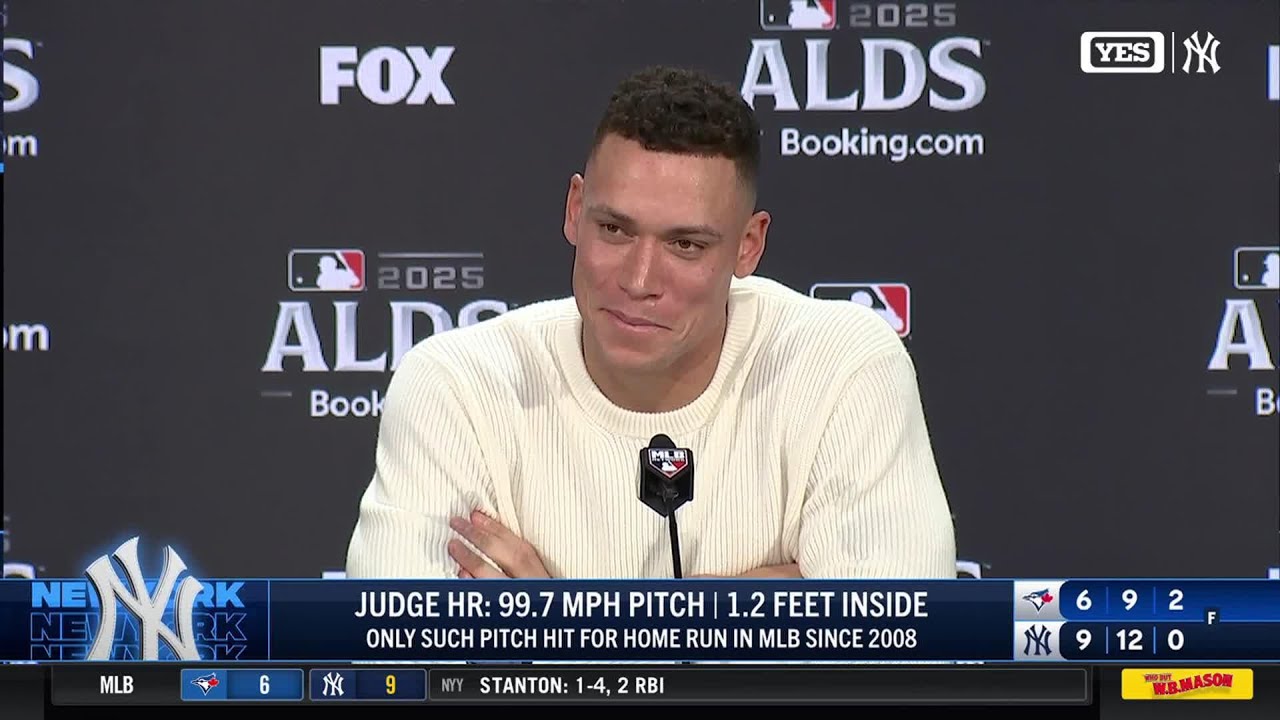 Aaron Judge recaps hitting clutch game-tying homer in Game 3 of ALDS