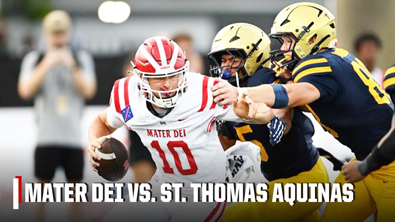 No. 1 Mater Dei (CA)-No. 6 St. Thomas Aquinas (FL) | ESPN High School Kickoff | Full Game Highlights