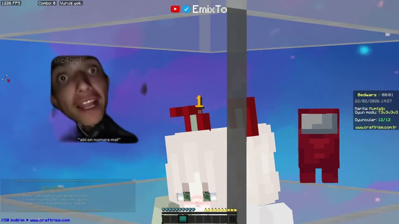 Bedwars Ama Shitpost Edit ! | Craftrise Bedwars #craftrise #bedwars #fyp #viral #minecraft