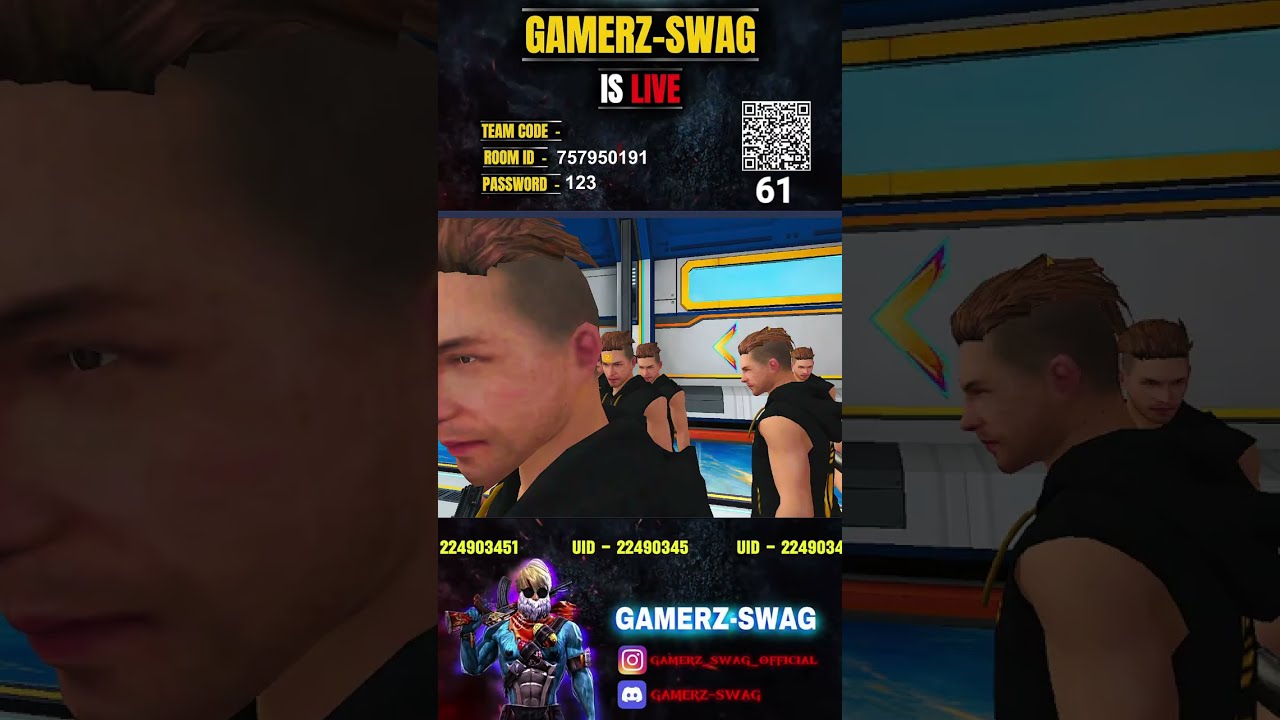 FREE FIRE🔥CS CUSTOM🌹😍#10ksubscribers #shortsfeed #livestream #GAMERZSWAG #dhirubhai