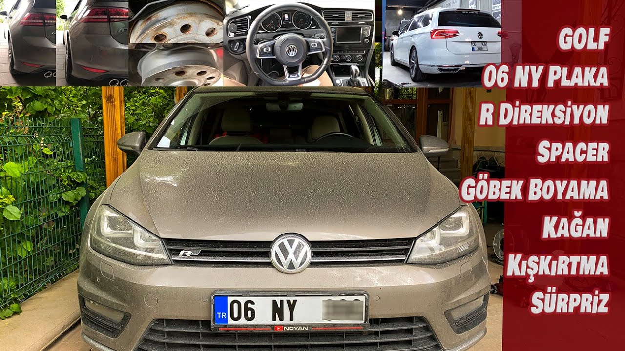 Golf 06 Plaka | R Direksiyon | Spacer | Porya Boyama | Egzoz | Vlog Bonus: Kağan Kışkırtma Sürpriz