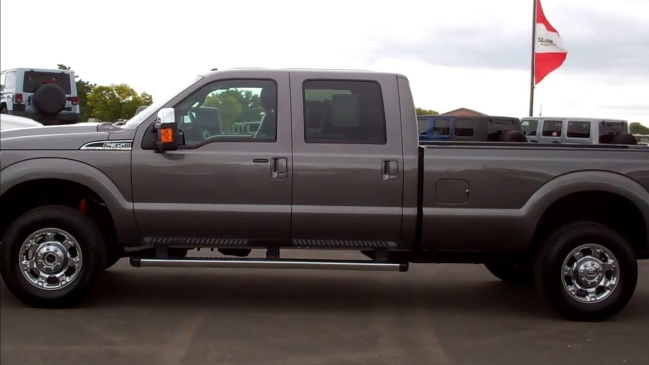2012 FORD F350 CREW LONG LARIAT FX4 6.2L V8 STERLING GRAY WALK AROUND REVIEW SOLD! 8741 SUMMITAUTO