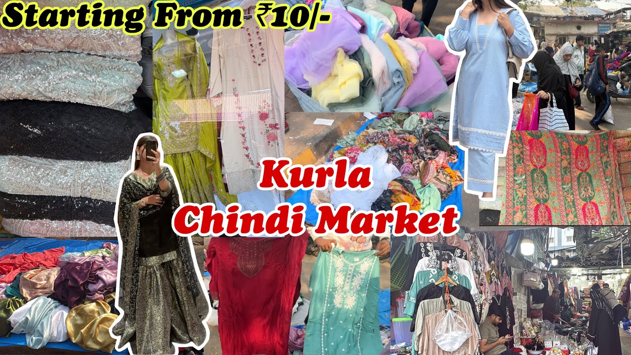 Kurla Chindi Market | Starting Form ₹10/😍 | Sabse Sasti Market |Designer Fabrics Starting From ₹50/-