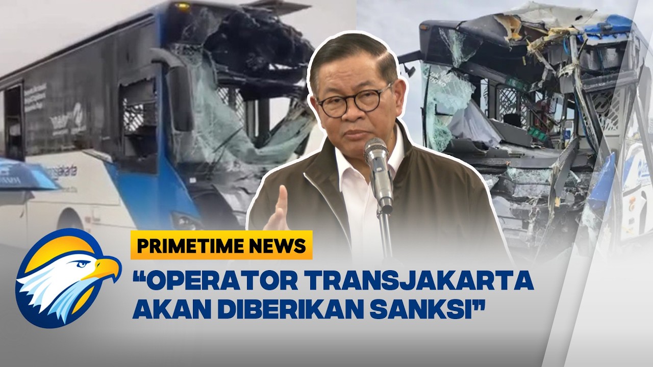 'Adu Banteng' Bus Transjakarta, Baru 2 Hari Kerja Sopir Diduga 'Mikrosleep' -[Primetime News]
