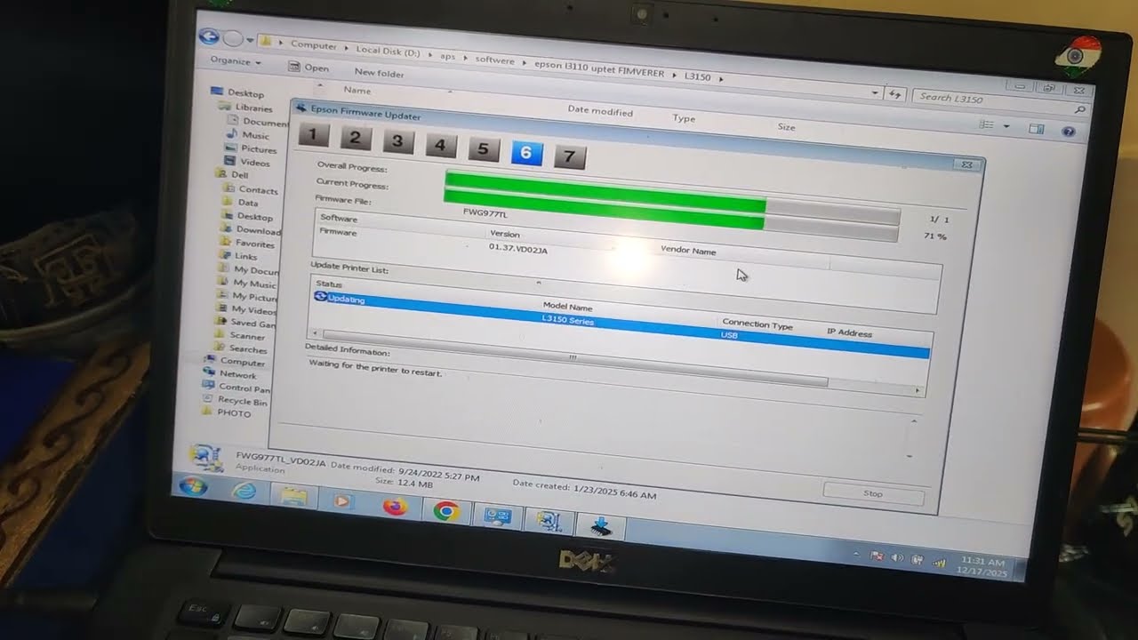 Epson L3250 L3150 L3210 all red light 🚨 blink software problem and firmware update printer #epson  