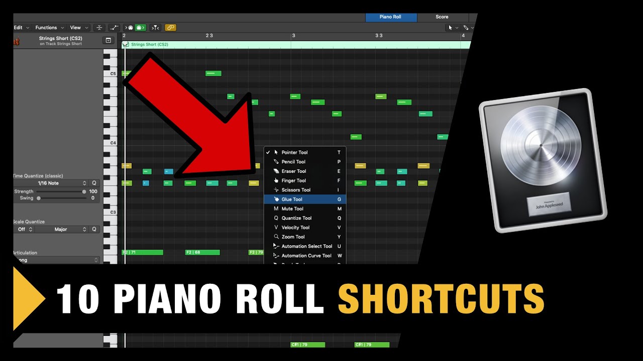 10 Piano Roll Shortcuts in Logic Pro X (Tutorial)