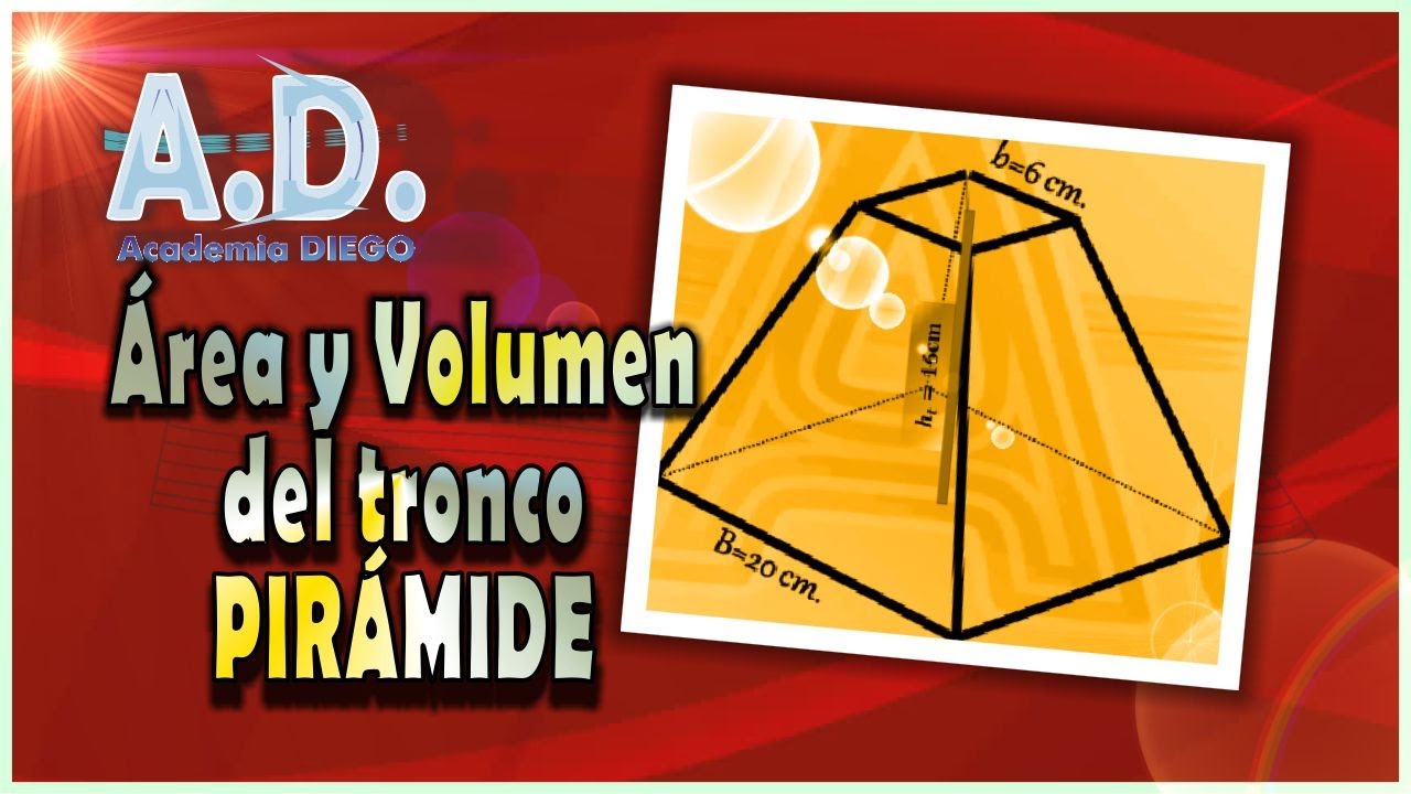 ÁREA y VOLUMEN del TRONCO de una PIRÁMIDE como 