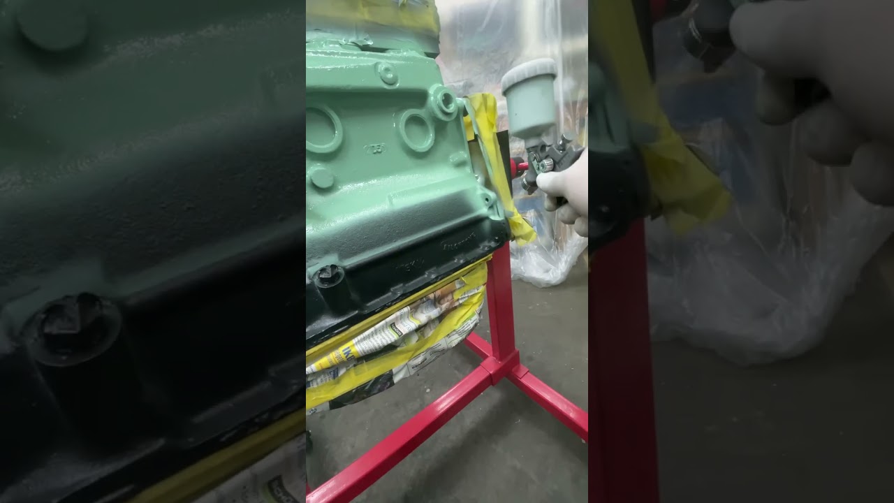 Series 2a Land Rover engine painting
