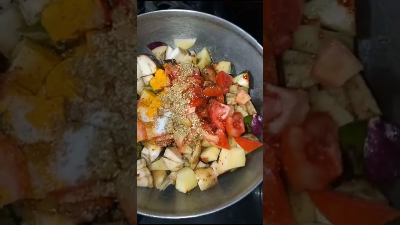 Baigan aloo tamatar ki sabji
