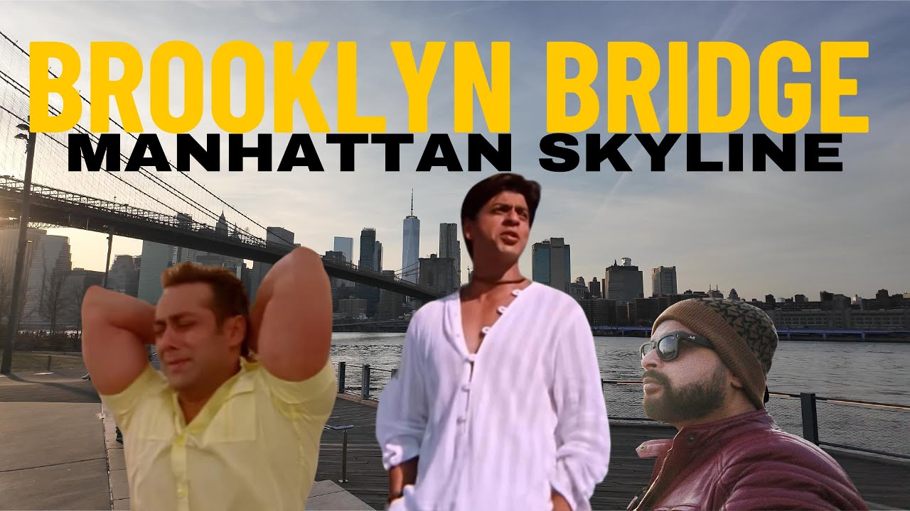 Famous Shahrukh Khan and Salman Khan movie scenes | New York City Brooklyn Bridge | One World Vlogs