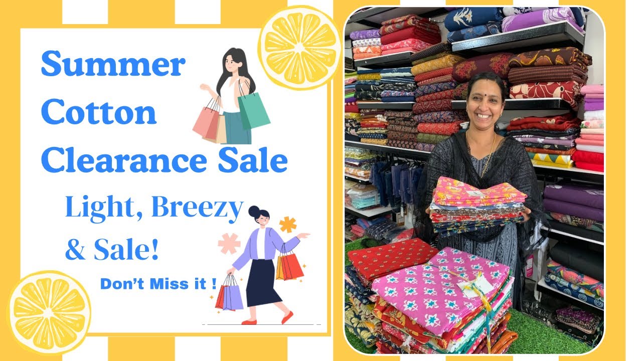 Summer Cotton Clearance Sale | Budget friendly special - SHOP NOW ! 🛍️