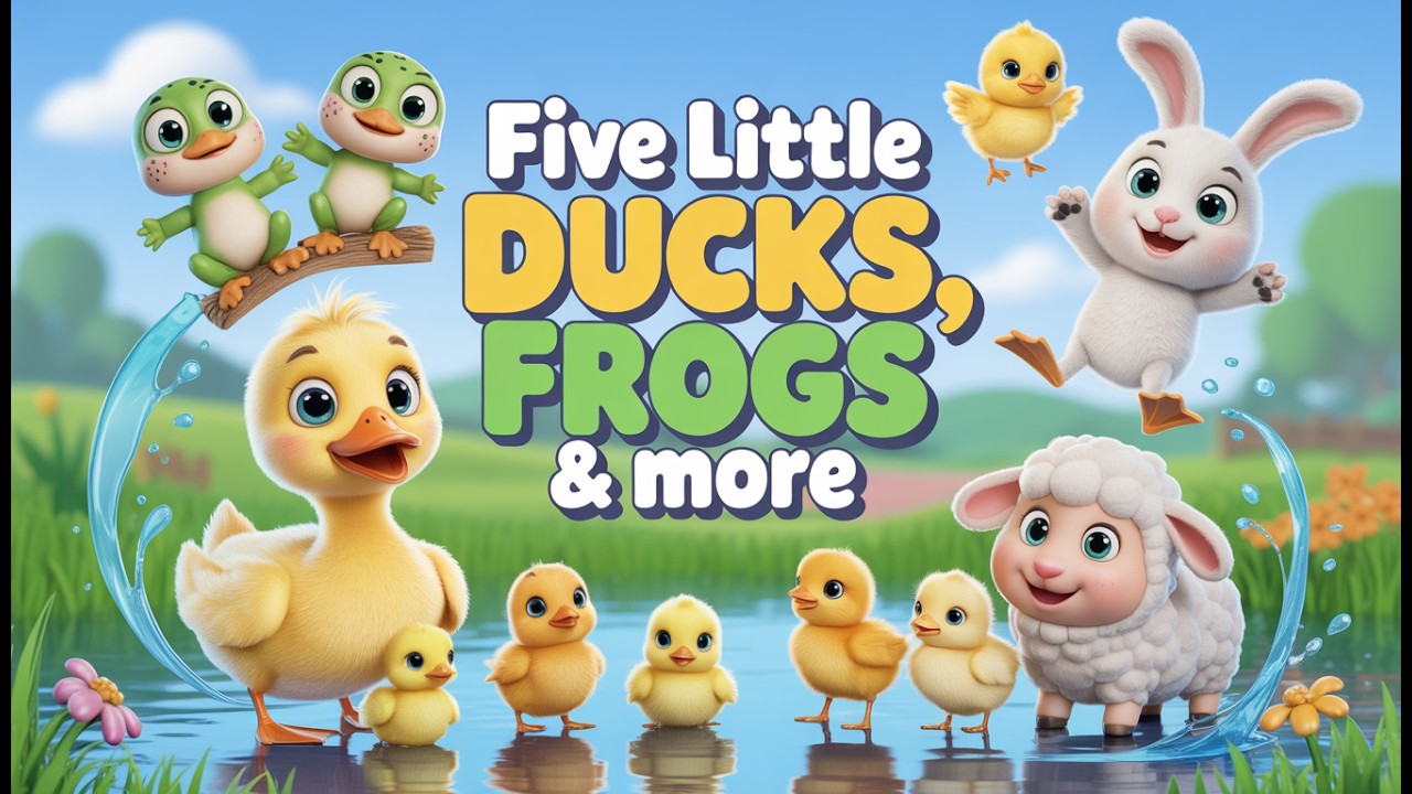 Five Little Ducks, Frogs & More | Counting 1–5 Songs for Toddlers | Fun Nursery Rhymes for Kids