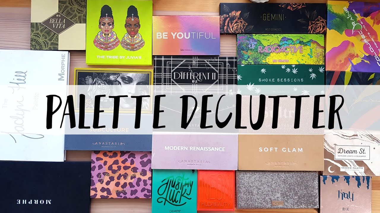 Eyeshadow palette declutter - End of the year makeup declutter ep.1