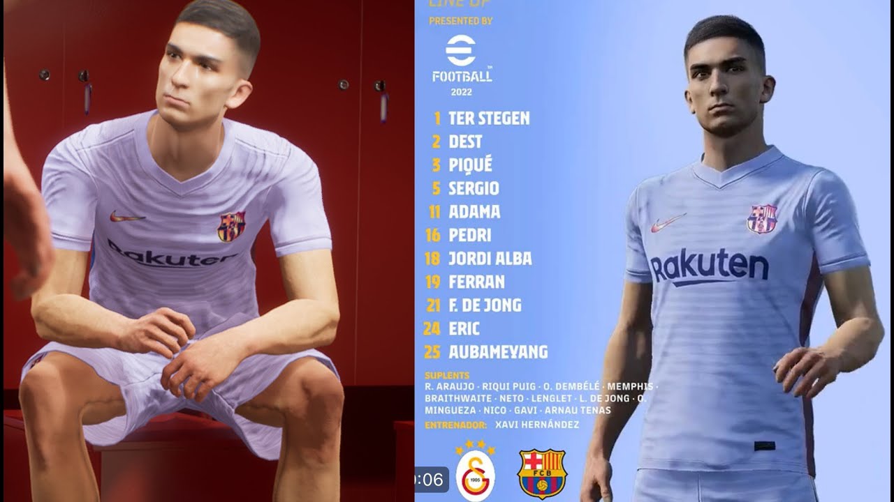 eFootball 2022 - Ferran Torres a confronto tra gioco e Advertising Barcellona