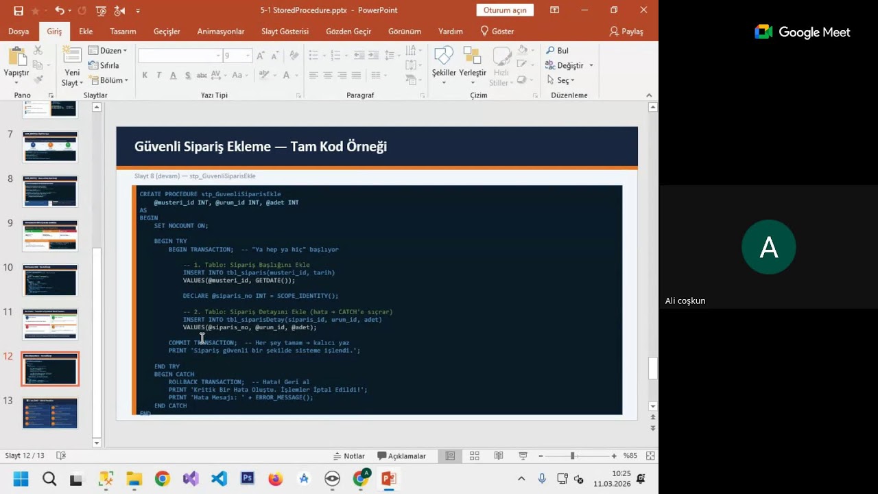 Veritabanı-2 Stored Procedure