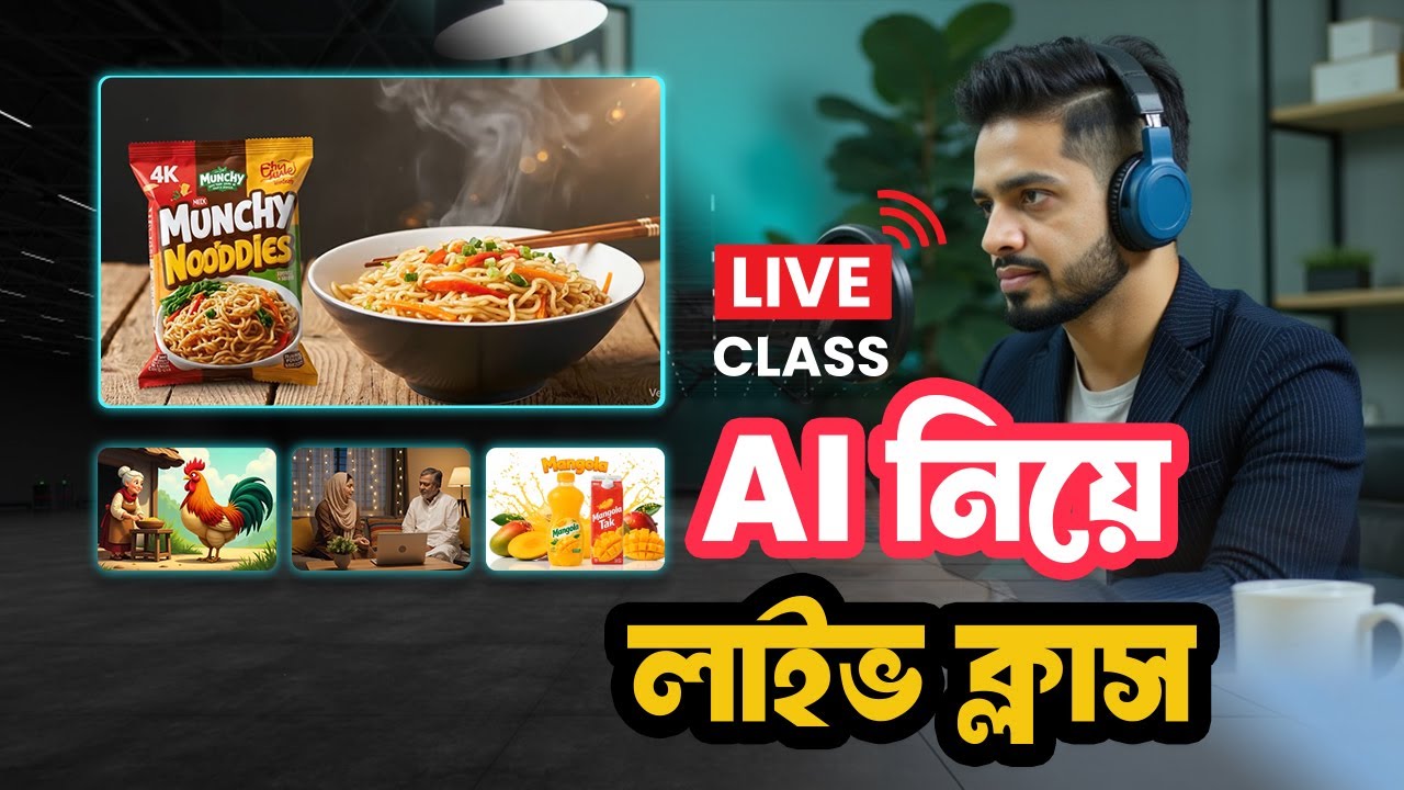 AI দিয়ে প্রোডাক্ট প্রমোশন সহ কার্টুন ভিডিও বানানো শিখুন (লাইভ ডেমু ক্লাস)