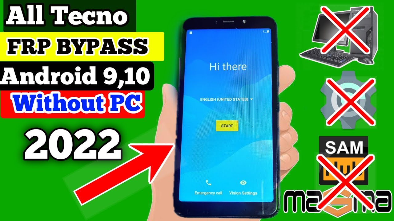 All Tecno Go 2022 Frp Unlock Android 9,10 || ( RB8S ) Google Account Bypass without pc new trick
